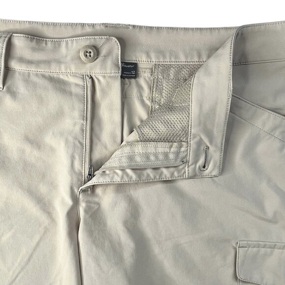 Eddie Bauer Cargo Shorts Womens Size 12 Tan Beige Outdoor - Picture 5 of 9